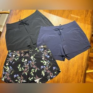 EUC Athleta board shorts (3 pack)